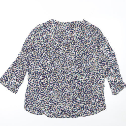 Vila Women’s Multicoloured Floral V-Neck Tunic Blouse Size L