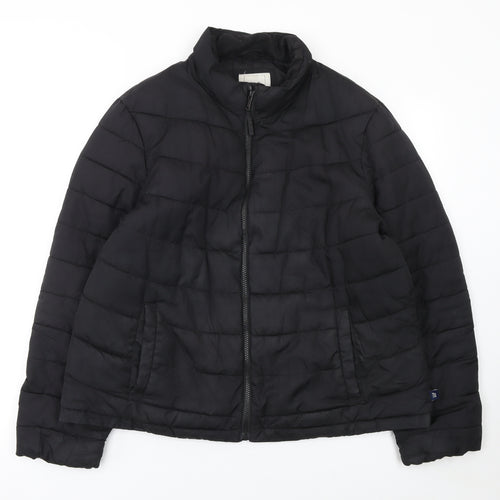 GAP Women's Black XL Puffer Jacket Water Resistant Lined
