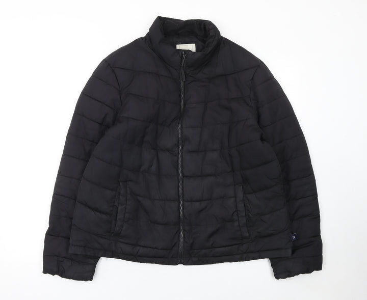 GAP Women's Black XL Puffer Jacket Water Resistant Lined