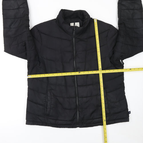 GAP Women's Black XL Puffer Jacket Water Resistant Lined