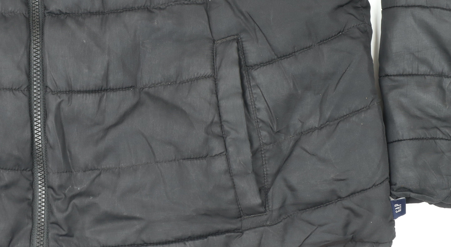 GAP Women's Black XL Puffer Jacket Water Resistant Lined