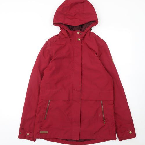Regatta Women's Red Waterproof Hooded Parka Jacket UK 12