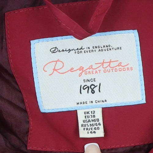 Regatta Women's Red Waterproof Hooded Parka Jacket UK 12