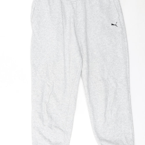 Puma Women's Grey XS Jogger Sweatpants with Elastic Waist