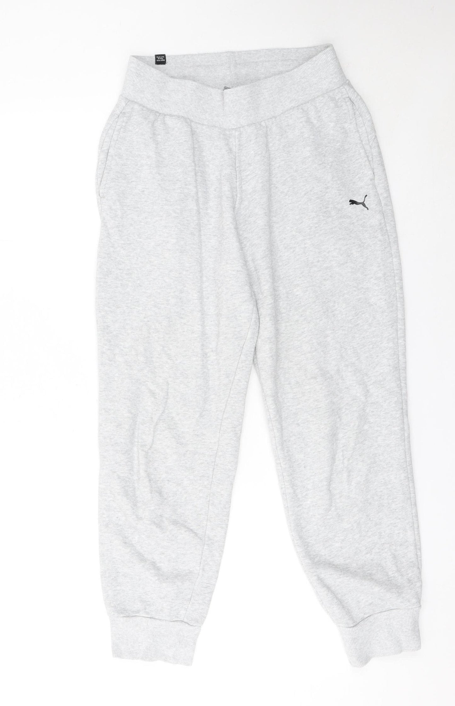 Puma Women's Grey XS Jogger Sweatpants with Elastic Waist