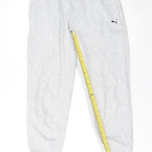 Puma Women's Grey XS Jogger Sweatpants with Elastic Waist