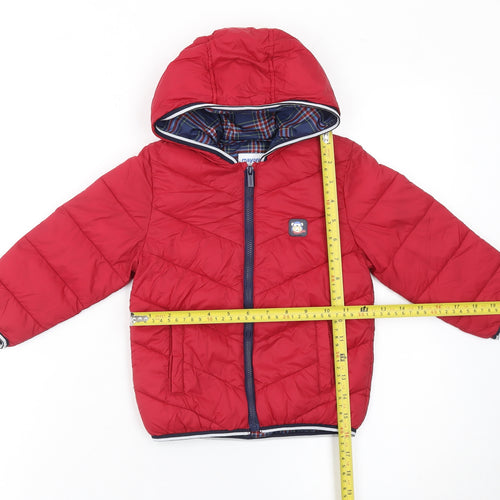 Mayoral Unisex Baby Red Puffer Jacket 18-24 Months Hooded Quilted Coat