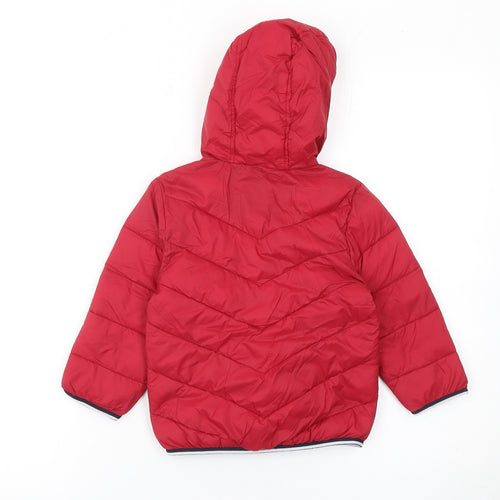 Mayoral Unisex Baby Red Puffer Jacket 18-24 Months Hooded Quilted Coat