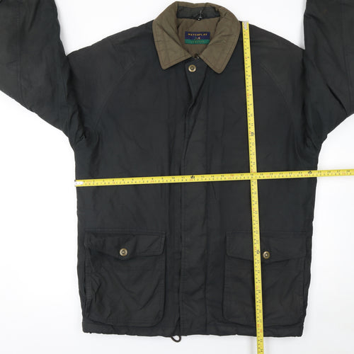 Matchplay Men's Black Parka Jacket Size S Lined Windproof Classic