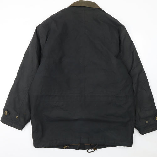 Matchplay Men's Black Parka Jacket Size S Lined Windproof Classic