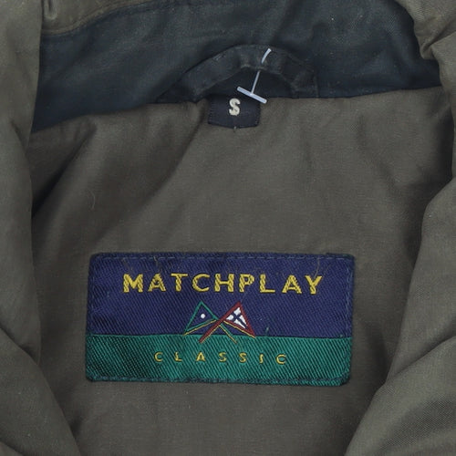 Matchplay Men's Black Parka Jacket Size S Lined Windproof Classic