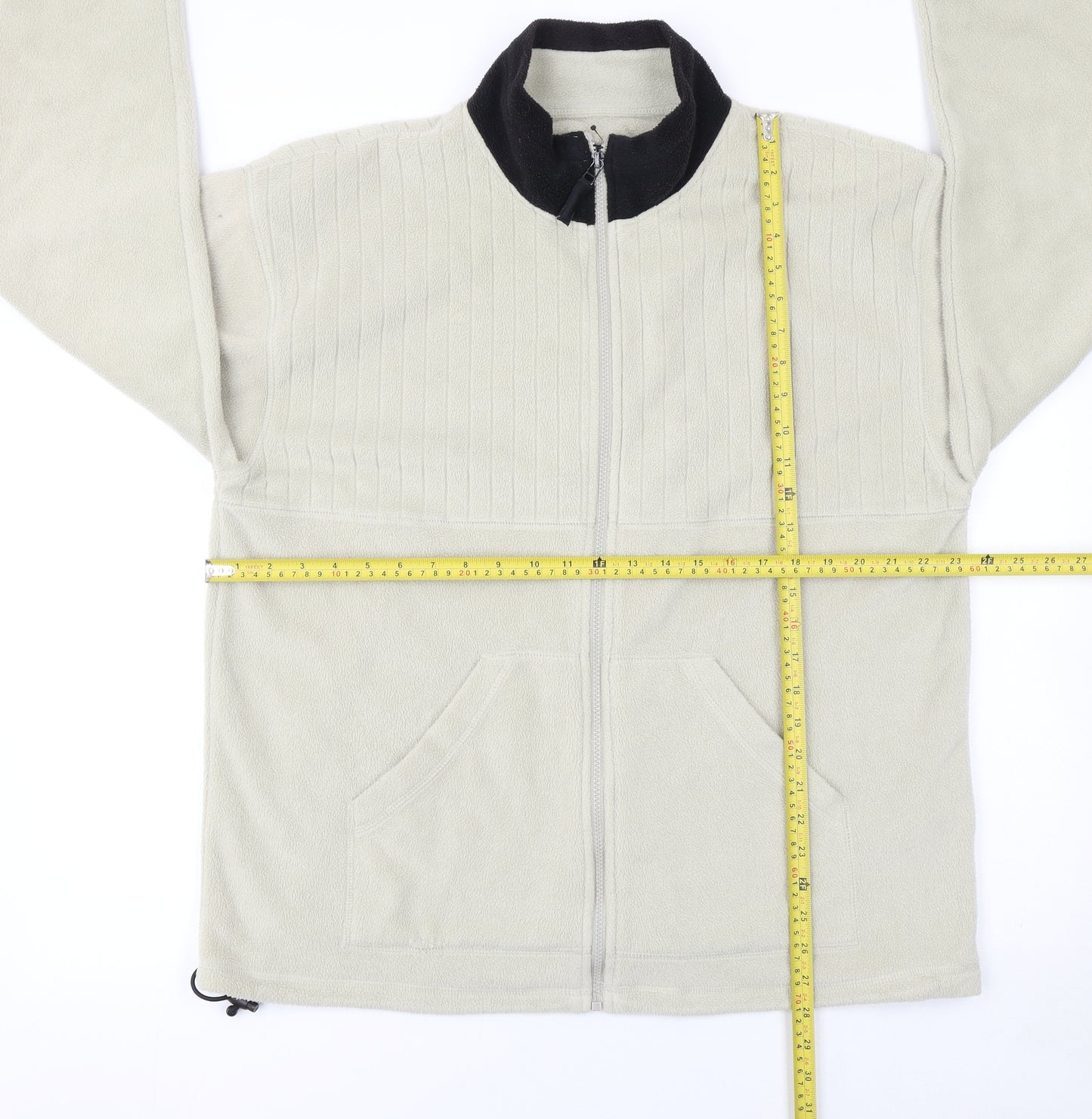 EJW Menswear Beige Fleece Windbreaker Jacket Men's M Full Zip