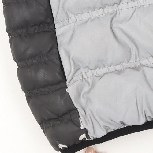 GOODFORNOTHING Boys Grey Colourblock Hooded Puffer Jacket 13-15 Years