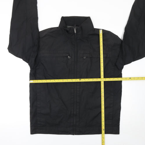 Marks and Spencer Men's Black Medium Cotton Zip Jacket