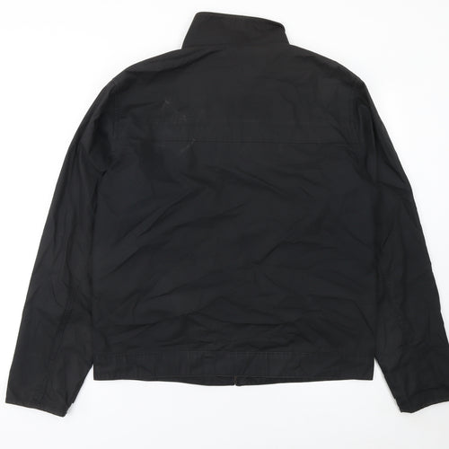 Marks and Spencer Men's Black Medium Cotton Zip Jacket