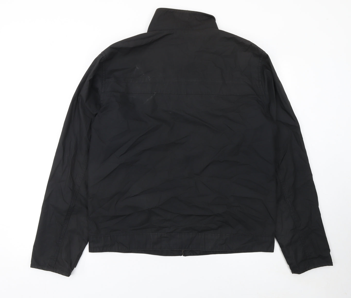 Marks and Spencer Men's Black Medium Cotton Zip Jacket