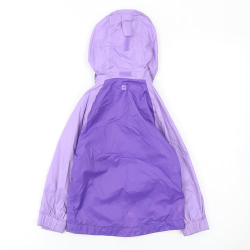 Mountain Warehouse Girls Purple Waterproof Lightweight Hooded Rain Jacket 3-4 Years