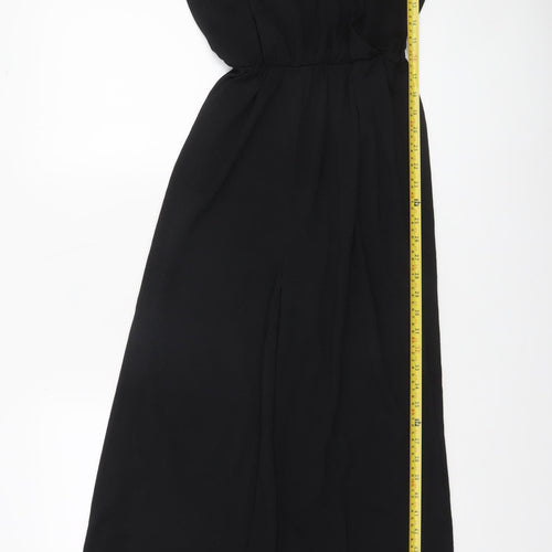 Dunnes Stores Women's Black Small Wide-Leg Jumpsuit with Gold Chain Straps