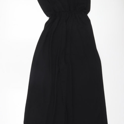 Dunnes Stores Women's Black Small Wide-Leg Jumpsuit with Gold Chain Straps