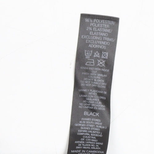 Dunnes Stores Women's Black Small Wide-Leg Jumpsuit with Gold Chain Straps