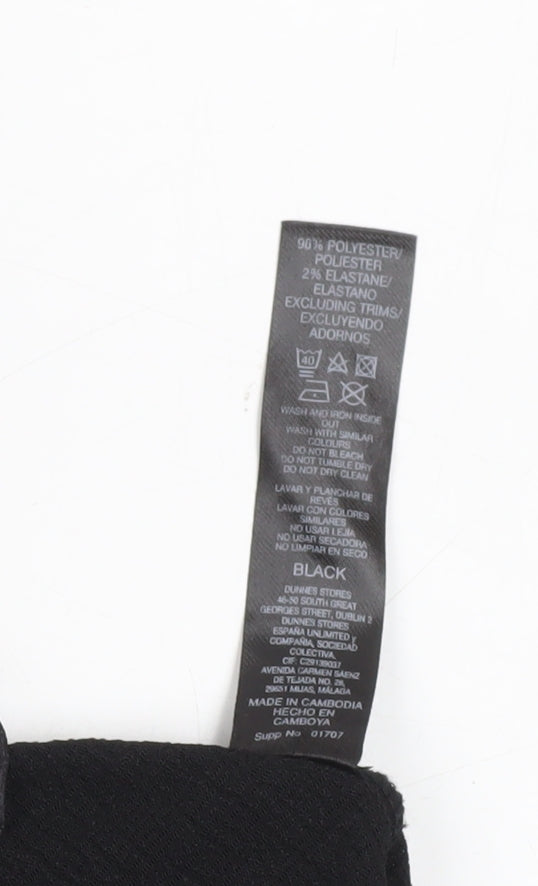 Dunnes Stores Women's Black Small Wide-Leg Jumpsuit with Gold Chain Straps