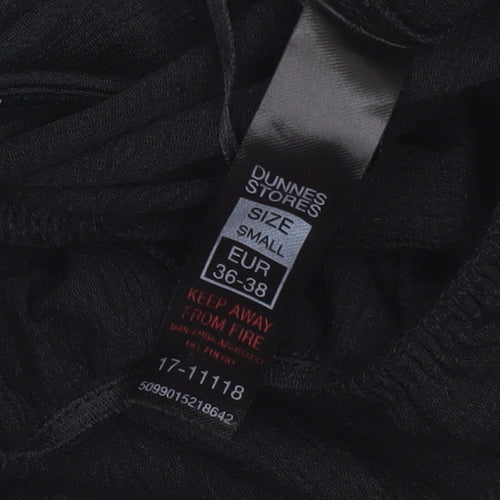 Dunnes Stores Women's Black Small Wide-Leg Jumpsuit with Gold Chain Straps