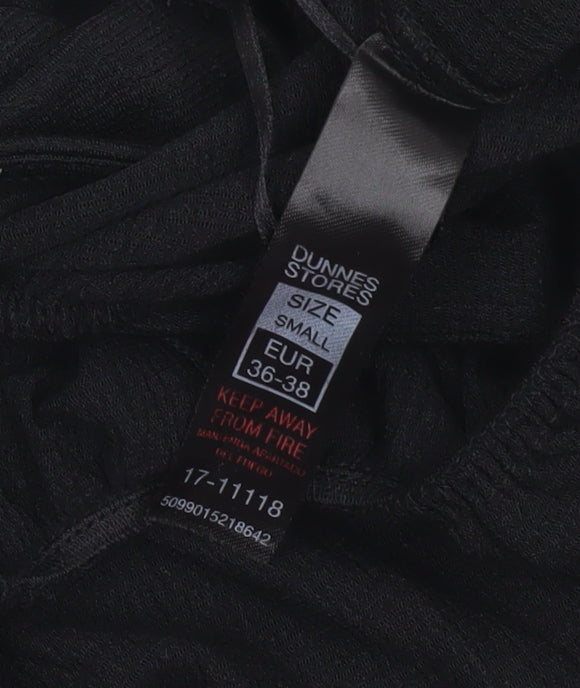 Dunnes Stores Women's Black Small Wide-Leg Jumpsuit with Gold Chain Straps