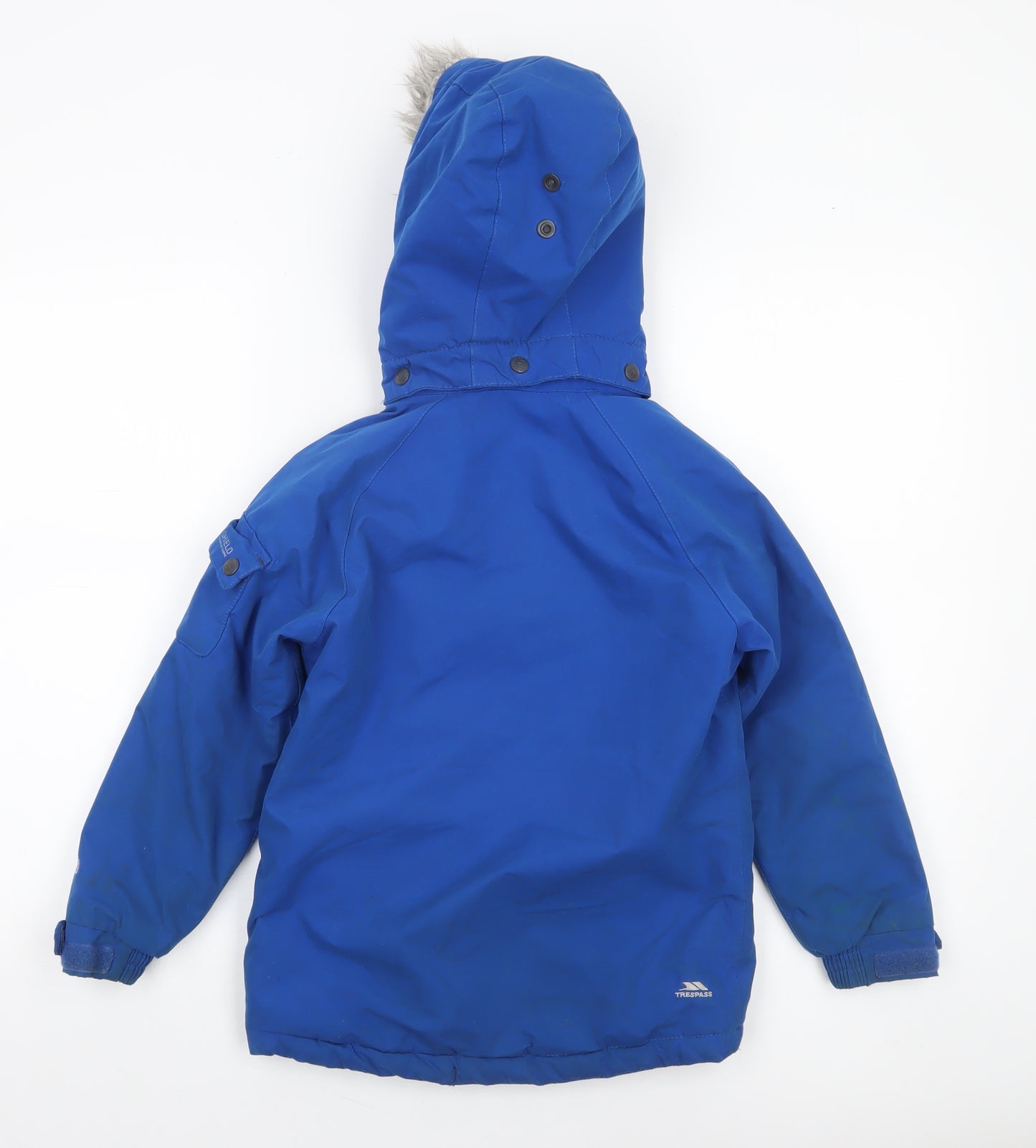 Trespass Boys Blue Waterproof Hooded Parka Coat 5-6 Years Winter Lined