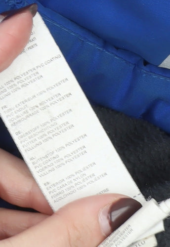 Trespass Boys Blue Waterproof Hooded Parka Coat 5-6 Years Winter Lined