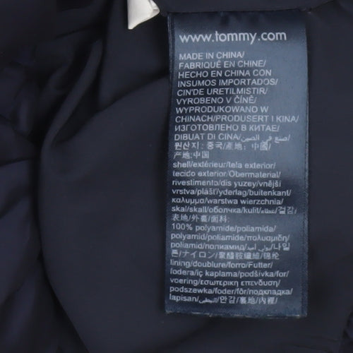 Tommy Hilfiger Girls Blue Long Puffer Coat 4 Years Full Zip Winter Jacket