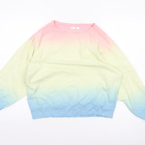 GAP Women’s Multicoloured Pullover Sweatshirt Small Ombre Cotton Blend