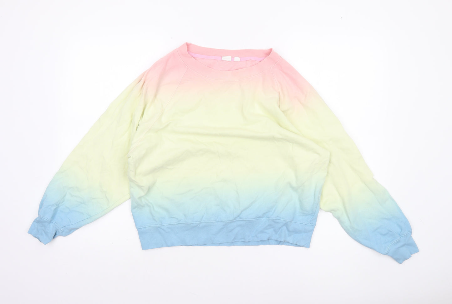 GAP Women’s Multicoloured Pullover Sweatshirt Small Ombre Cotton Blend