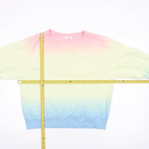 GAP Women’s Multicoloured Pullover Sweatshirt Small Ombre Cotton Blend