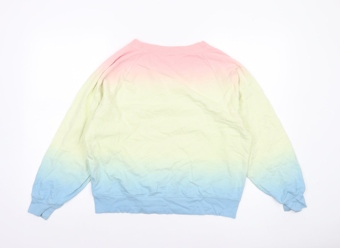 GAP Women’s Multicoloured Pullover Sweatshirt Small Ombre Cotton Blend