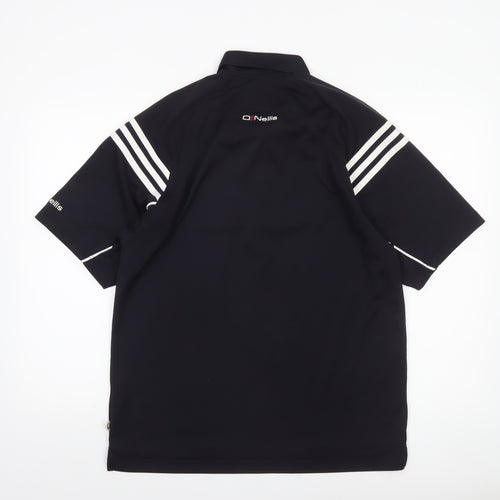O Neills Men Black L Sports Polo Shirt Sligo Embroidered Logo