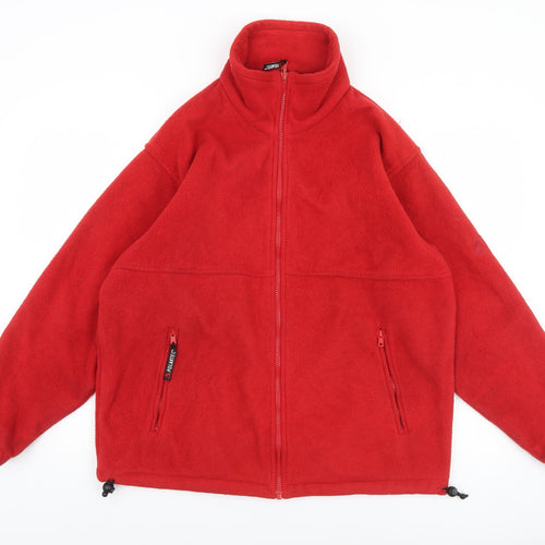 Jack Murphy Men’s Red Fleece Jacket Zip Front Medium Outdoor Warmwear