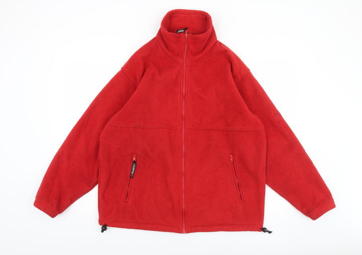 Jack Murphy Men’s Red Fleece Jacket Zip Front Medium Outdoor Warmwear