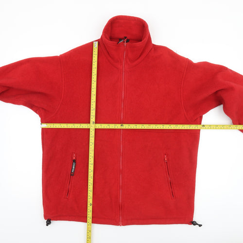 Jack Murphy Men’s Red Fleece Jacket Zip Front Medium Outdoor Warmwear