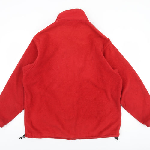 Jack Murphy Men’s Red Fleece Jacket Zip Front Medium Outdoor Warmwear