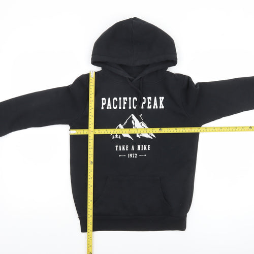 Primark Women’s Black Pullover Hoodie Size 4 Pacific Peak Graphic