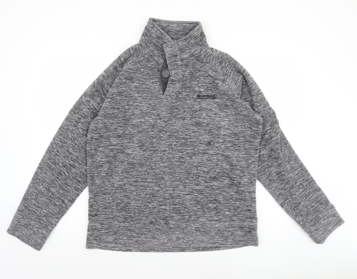 Regatta Men’s Grey Henley Fleece Outdoor Sweatshirt Size M