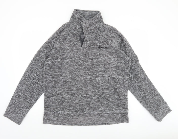 Regatta Men’s Grey Henley Fleece Outdoor Sweatshirt Size M
