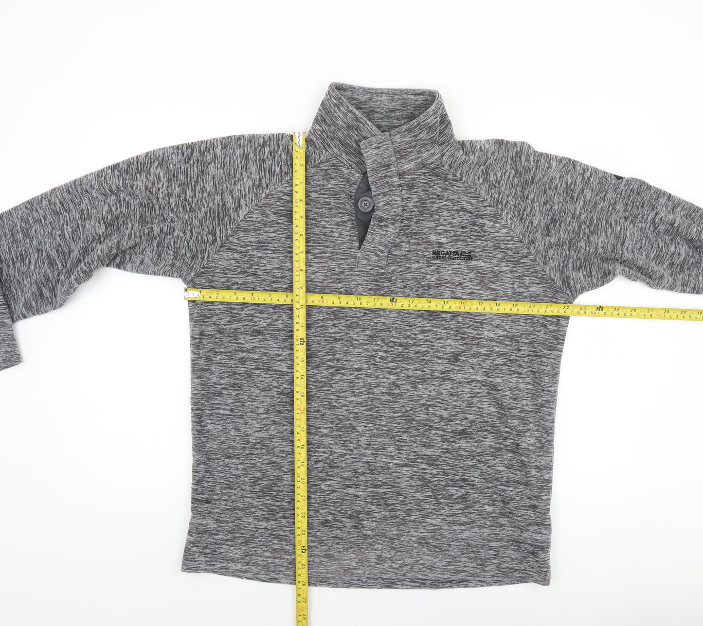 Regatta Men’s Grey Henley Fleece Outdoor Sweatshirt Size M