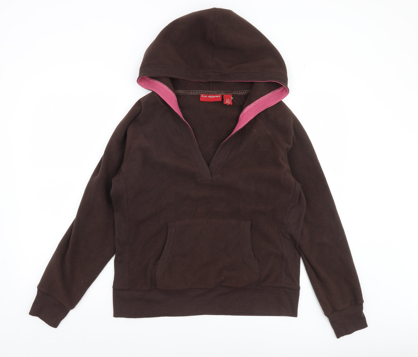 B.U.M. Equipment Women's Brown Pullover Hoodie Size L Fleece