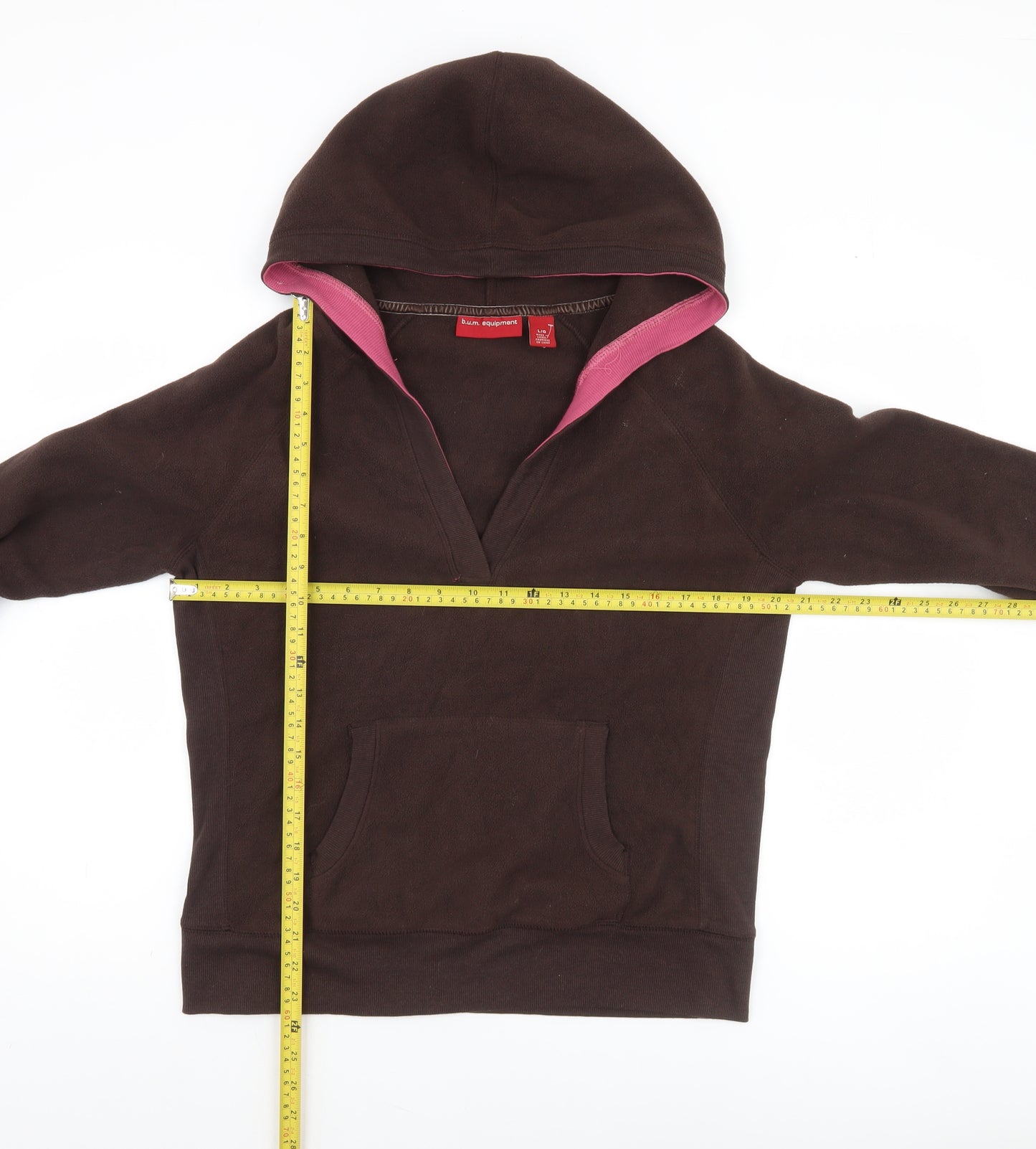 B.U.M. Equipment Women's Brown Pullover Hoodie Size L Fleece