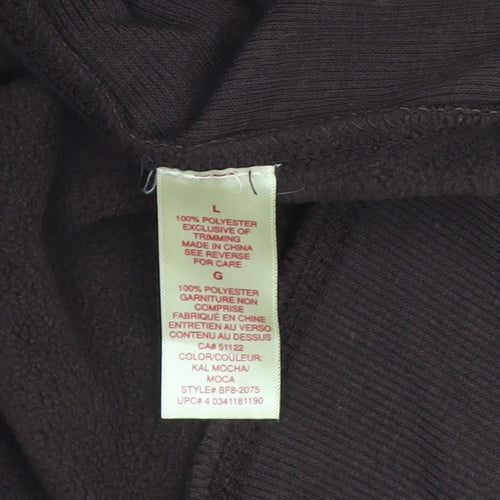 B.U.M. Equipment Women's Brown Pullover Hoodie Size L Fleece