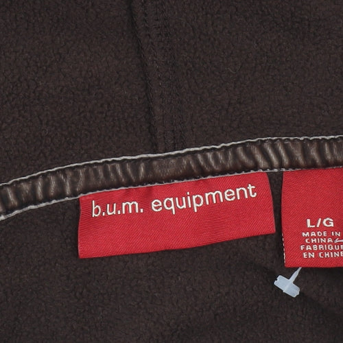 B.U.M. Equipment Women's Brown Pullover Hoodie Size L Fleece
