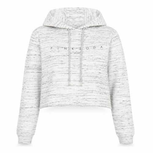 Pink Soda Sport Women's Grey Cropped Hoodie UK 10 Pullover