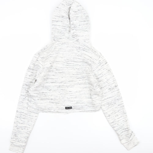 Pink Soda Sport Women's Grey Cropped Hoodie UK 10 Pullover