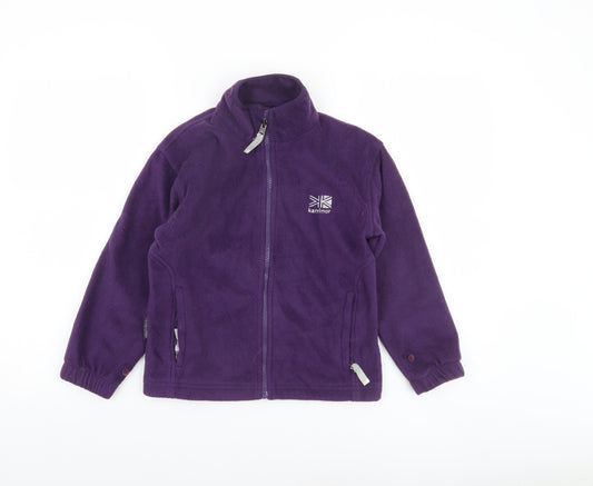 Karrimor Girls Purple Fleece Full Zip Jacket 9-10 Years Outdoor Wear